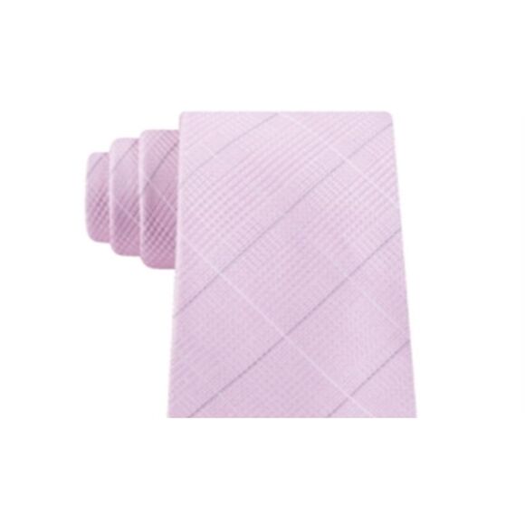 Michael Kors Men's Elijah Silk Professional Neck Tie Pink Size Regular - Picture 2 of 3